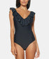 Jessica Simpson Women's One-Piece Ruffle Shoulder New - Large $98